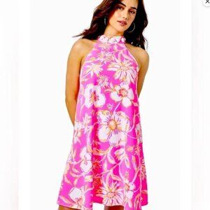LILLY PULITZER ALLI BEACH BLOOM SWING DRESS MEDIUM BRIGHT FLORAL NWT $228
